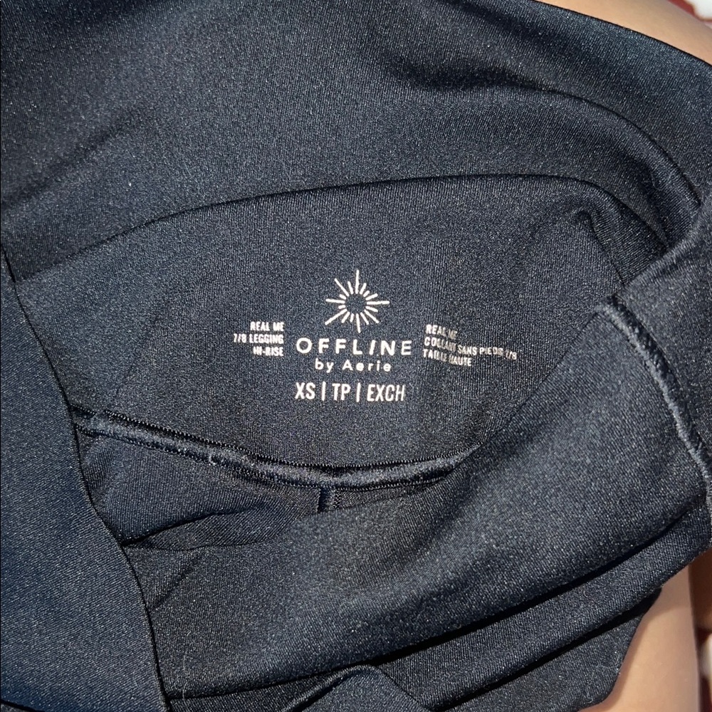 Aerie crossover Black Leggings size xs - Picture 2 of 2